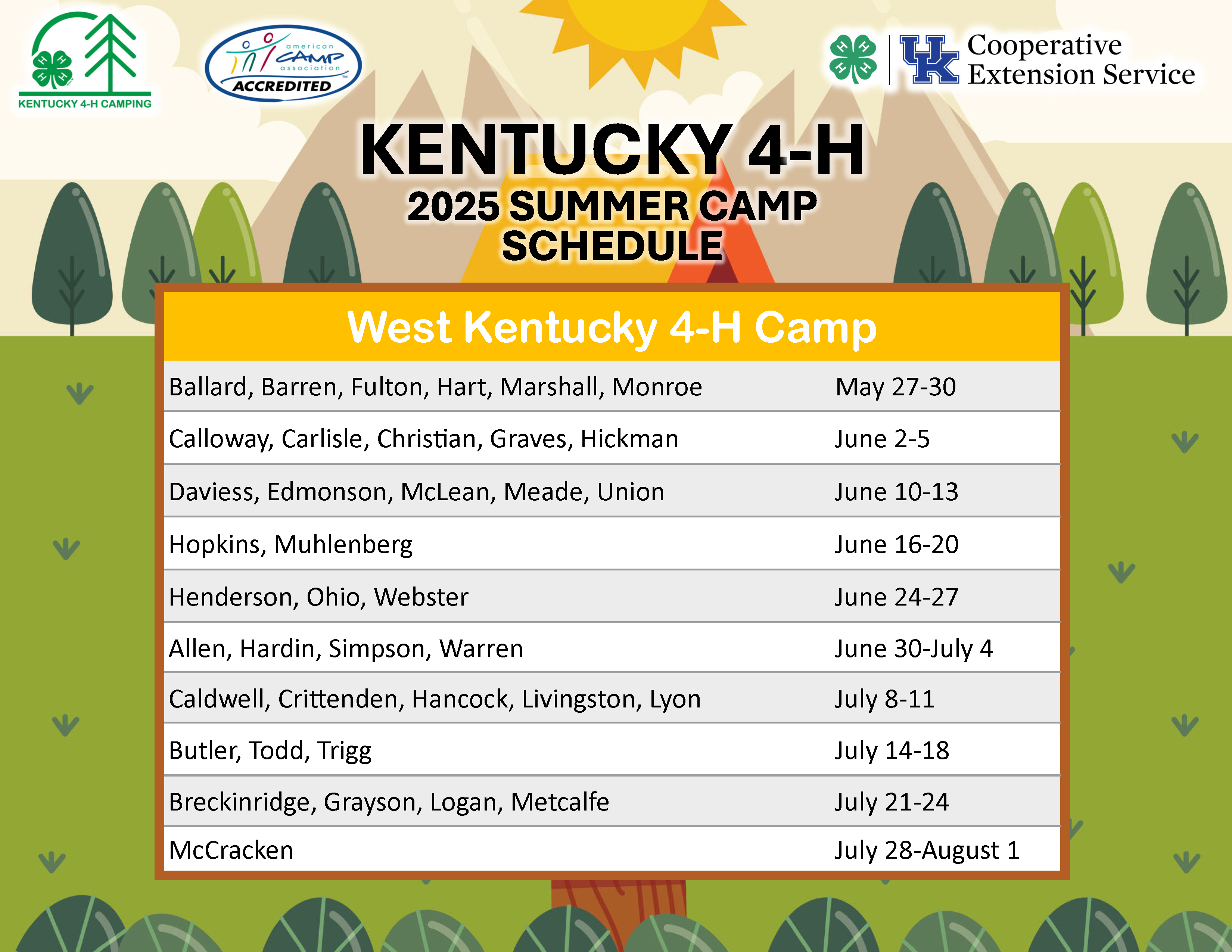 West Kentucky Schedule